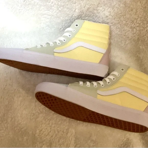 Men’s NIB pastel color blocked VANS SK8 Hi-t sneakers/ size 8 - Picture 2 of 5